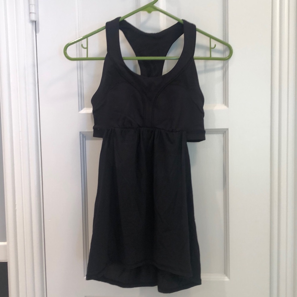 Lululemon Athletica Black Top with open back